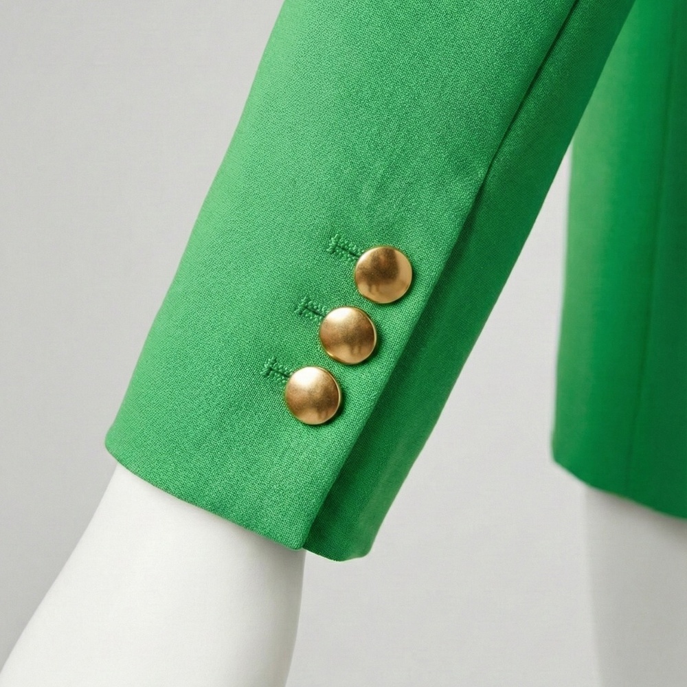 Talbots Green Double-Breasted Statement Blazer - image 4